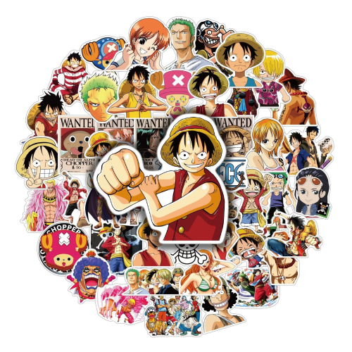 ملصقات كلاسيكية One Piece (50 قطعة ,عبوة واحدة)
