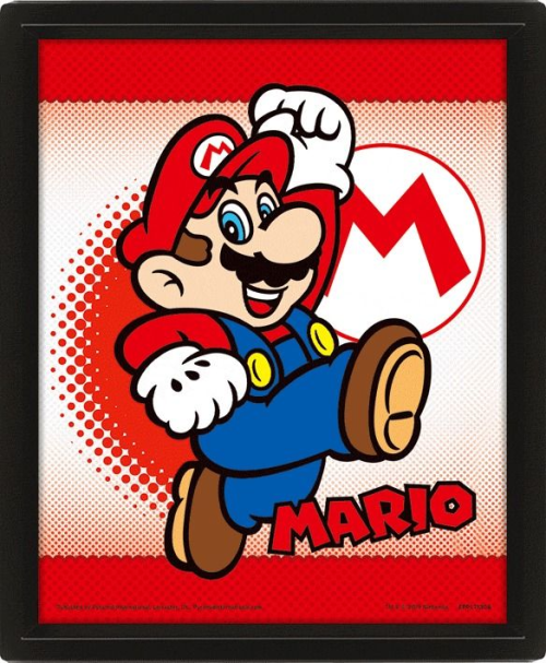 Super Mario Mario Yoshi Flip Framed