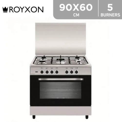 طباخ غاز 5 شعلة , 90*60 سم من Royxon