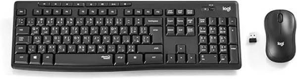 لوحة مفاتيح وماوس لاسلكي Logitech MK295 Silent - عربي/انجليزي