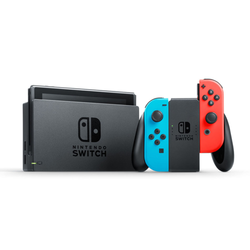 Nintendo Switch Console with Neon Red & Blue Joy-Con