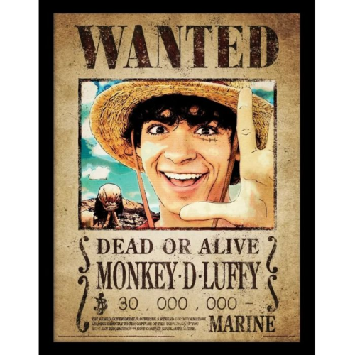 ABYstyle One Piece Live Action Luffy Wanted Poster Framed