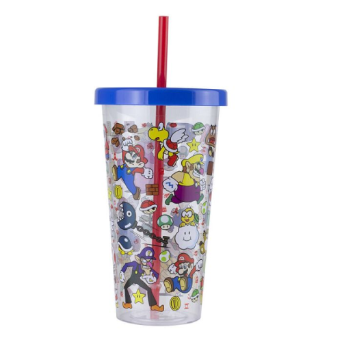 Paladone Super Mario Plastic Cup and Straw