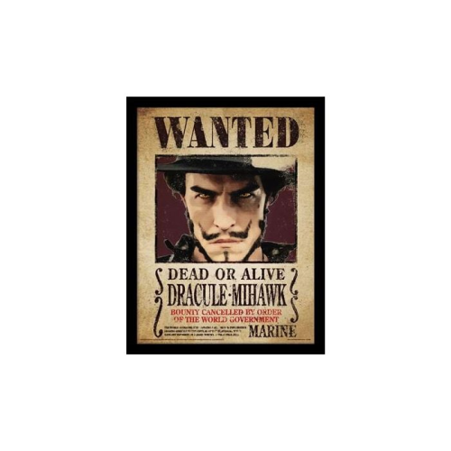 One Piece Live Action (Mihawk Wanted Poster Framed)