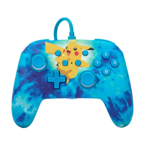 PowerA Tie Dye Pikachu Enhanced Wired Controller Nintendo Switch