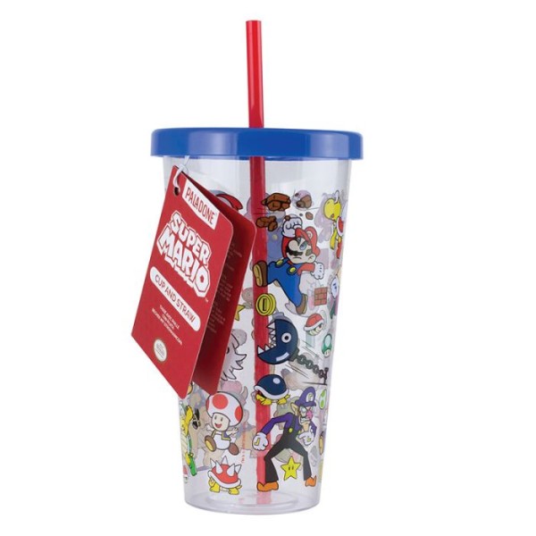 Paladone Super Mario Plastic Cup and Straw