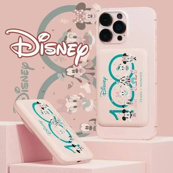 باور بنك المغناطيسي اللاسلكي Disney QS-C02 100th Anniversary