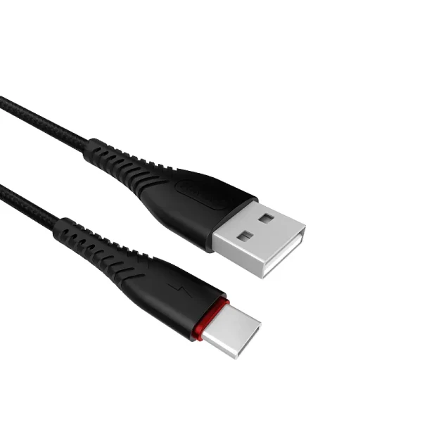 X15 braid data cable(Fast 2.4A) Type-C / Black