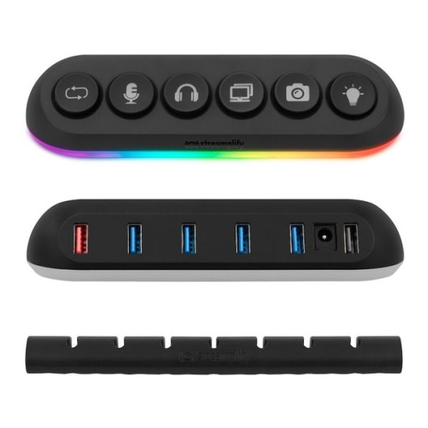 Streamplify HUB DECK 5 RGB USB Hub 5-port USB Hub Power Charging