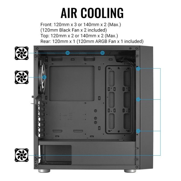 Aerocool Skribble ARGB Mid Tower PC Case