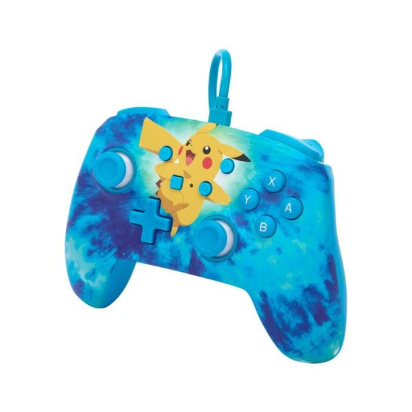 PowerA Tie Dye Pikachu Enhanced Wired Controller Nintendo Switch