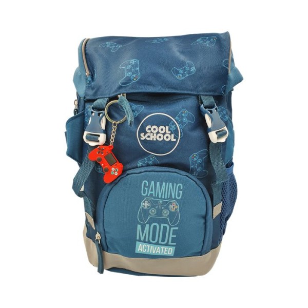 Cool School Gaming Backpack with Gamepad Key Chain