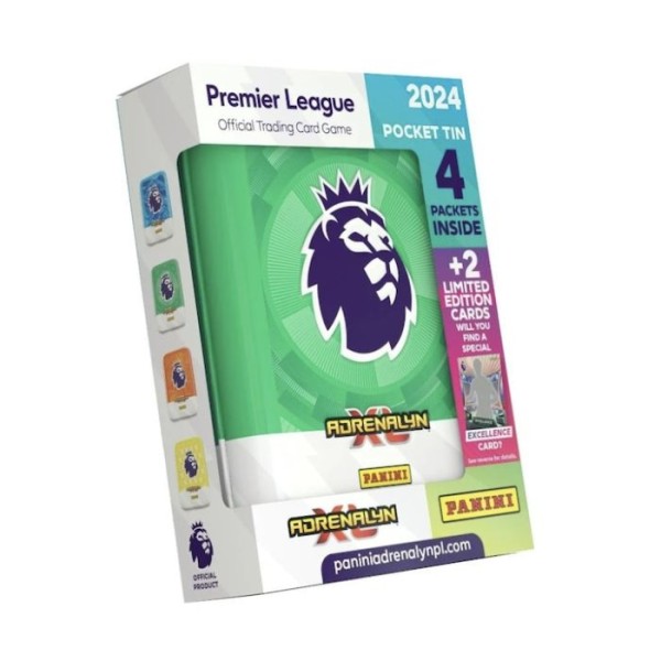 Panini Premier League 2024 Adrenalyn XL Trading Card Pocket Tin (Assorted 1 Piece)