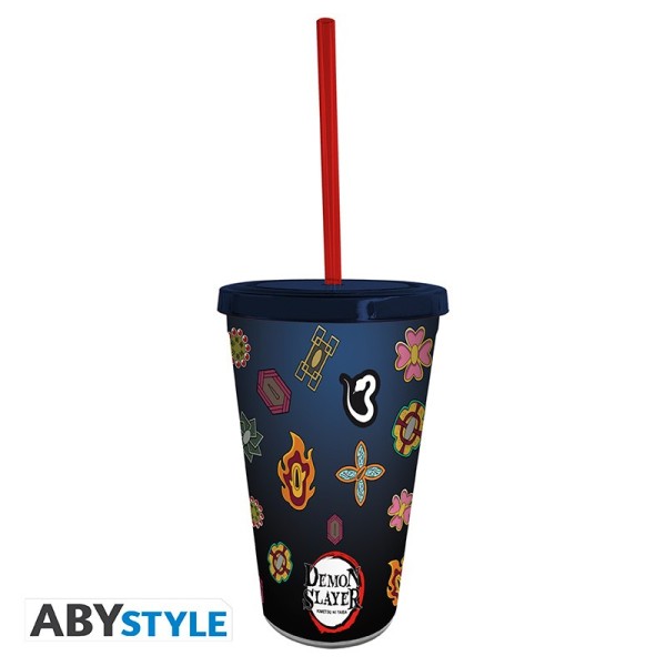 Abystyle DEMON SLAYER - Tumbler with straw - 470ml - Pillars