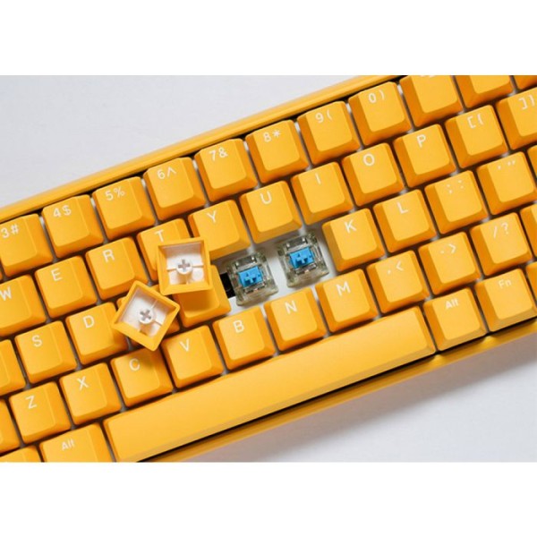 Ducky One 3 Yellow Ducky Mini 60% Cherry Blue Key Gaming Keyboard