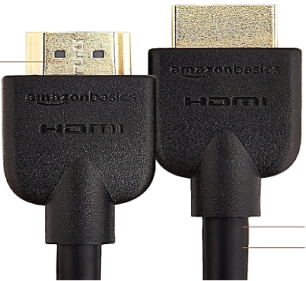 كيبل Amazon Basics High-Speed, 4K Ultra HD HDMI 2.0