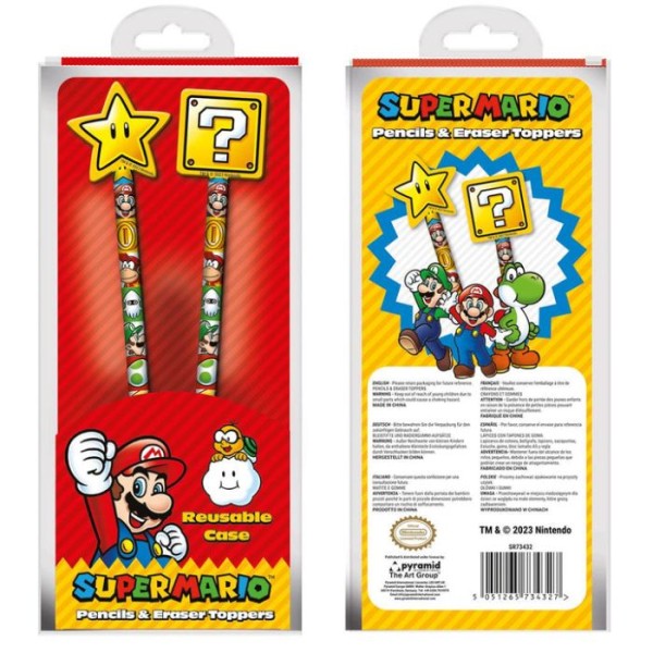 Super Mario Core Pencil Topper 2pk