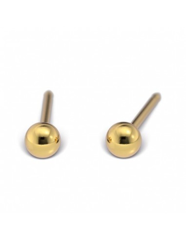 اقراط  الأذن(STUDEX 7531-0300 GOLD PLATED 3MM BALL(70