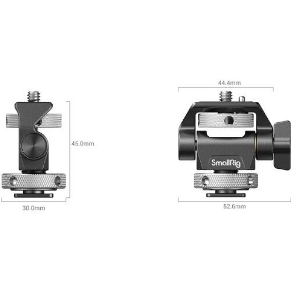 SMALLRIG 2905B SWIVEL AND TILT ADJUSTABLE MONITOR MOUNT WITH COLD SHOE MOUNT