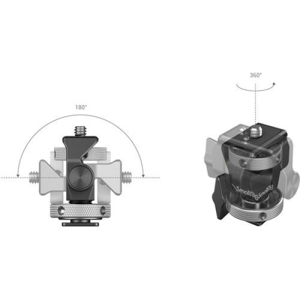 SMALLRIG 2905B SWIVEL AND TILT ADJUSTABLE MONITOR MOUNT WITH COLD SHOE MOUNT