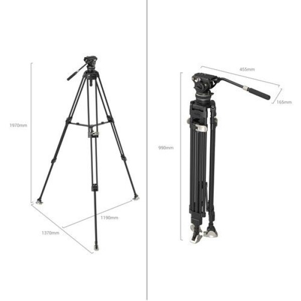 SMALLRIG 3989 FREEBLAZER HEAVY-DUTY CARBON FIBER TRIPOD KIT AD-100