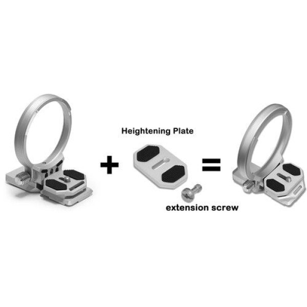 SILENCE CORNER ATOLL HEIGHTENING PLATE FOR C/S/D ROTATING COLLAR (SILVER)