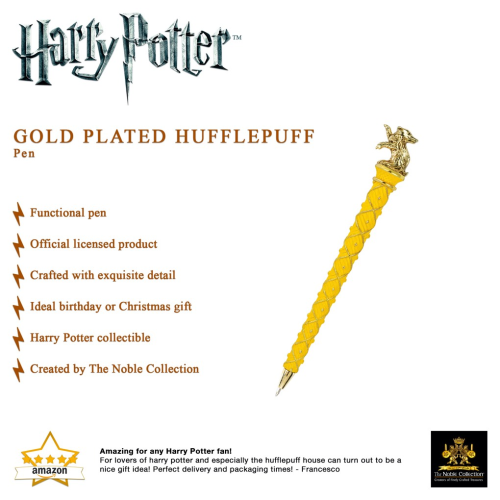 HP - Hufflepuff Gold Plat Pen