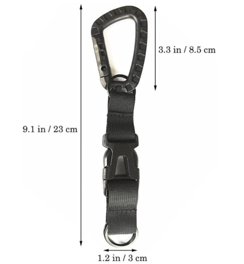 Tactical gear carabiner clips