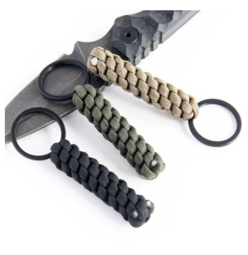 Handmade nylon rope box knot keychain