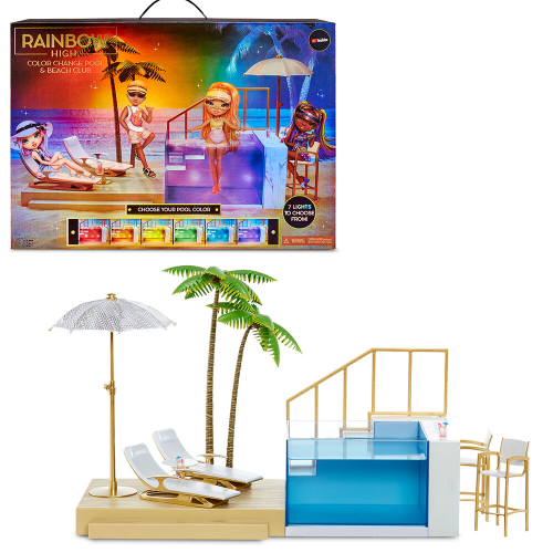 Rainbow High Color Change Pool & Beach Club Playset