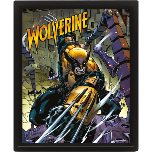 Wolverine Berserker Rage 3d Lenticular Poster Framed