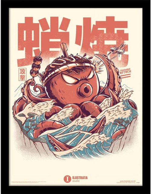 Ilustrata Takoyaki Attack 30 X 40cm 38mm Deep Canvas