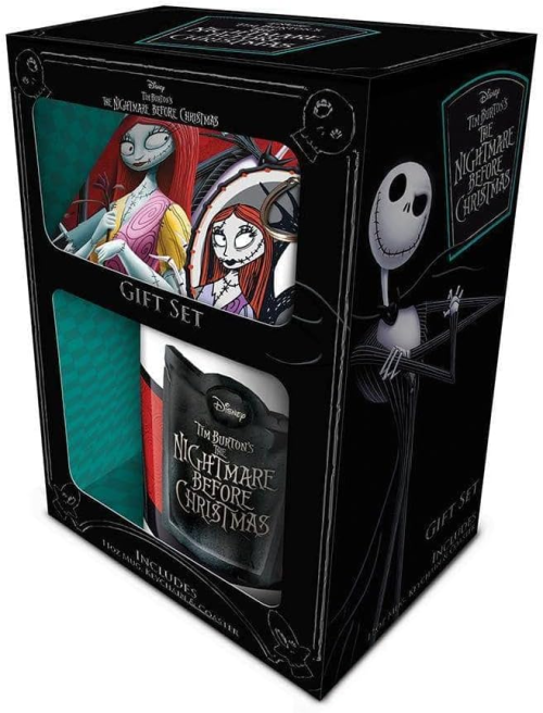 Nightmare Before Christmas Jack & Sally Mug Coaster Keychain Gift Set