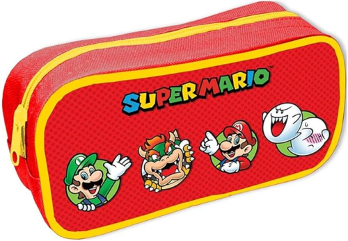 Super Mario Core Character Circles Rectangle Pencil Case