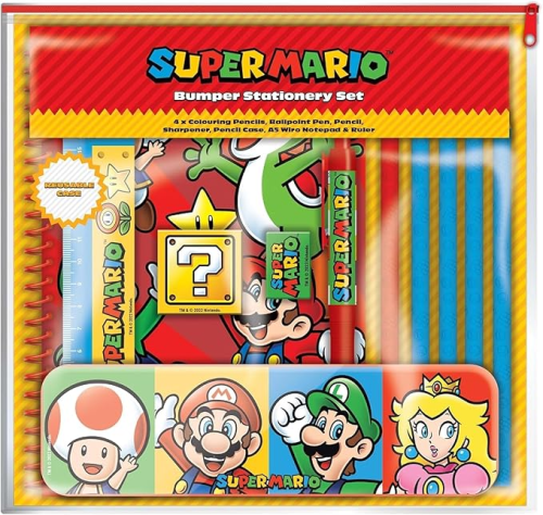 Super Mario Core Colour Block Bumper Stationery Set