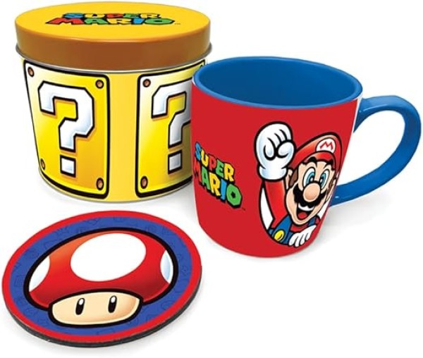 Super Mario Lets A Go Mug Tin Set