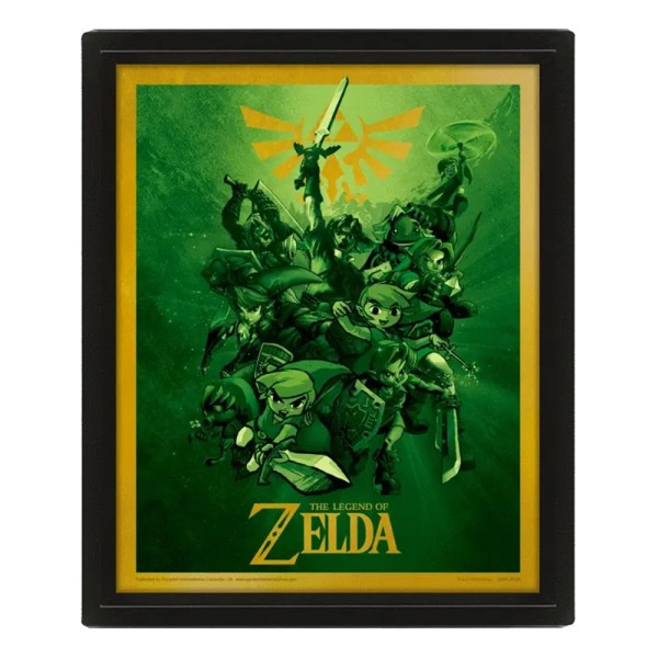 Pyramid The Legend Zelda Link 10x8 3d