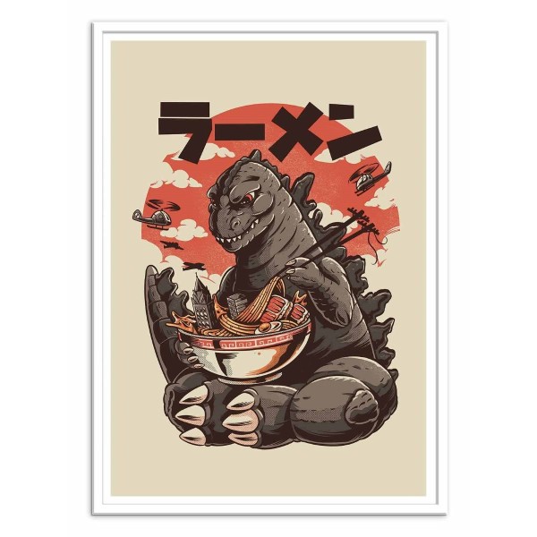 Pyramid Ilustrata Kaiju Ramen 30 X 40cm 38mm Deep Canvas