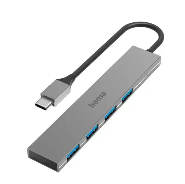 Hama 4-in-1 USB-C Hub, USB 3.2 Gen1, 5 Gbit/s