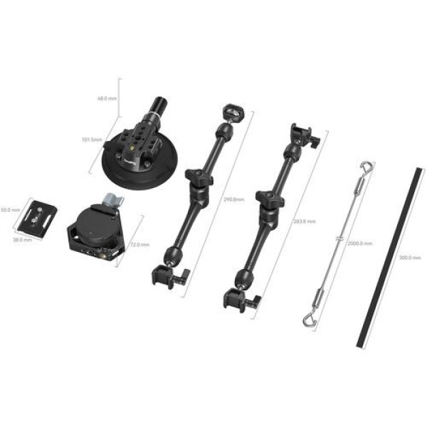 SMALLRIG 3565 4-ARM SUCTION CUP CAMERA MOUNT KIT SC-15K