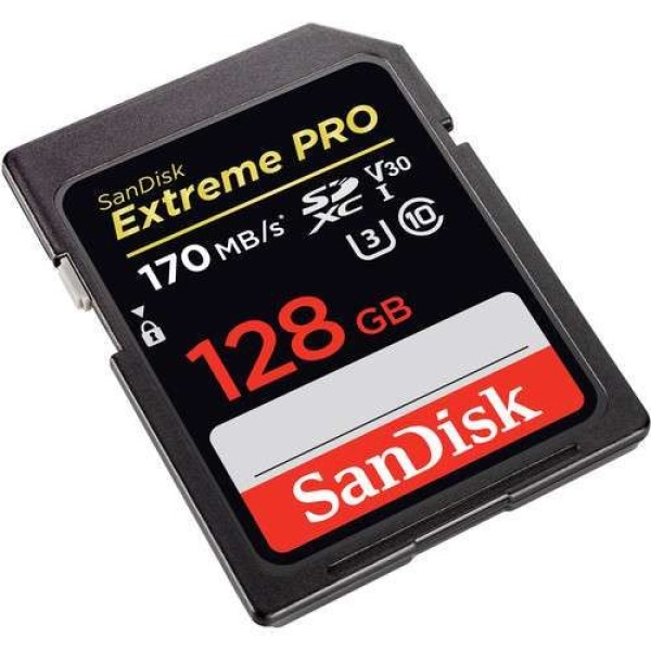 SANDISK EXTREME PRO SDXC 128GB UHS-1 MEMORY CARD 170MB/S