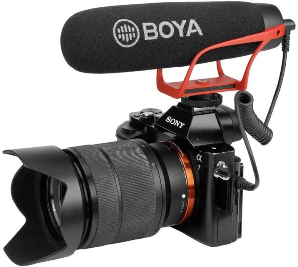 BOYA BY-BM2021 R SUPER CARDIOID VIDEO SHOTGUN MICROPHONE (RED BRACKET VERSION)