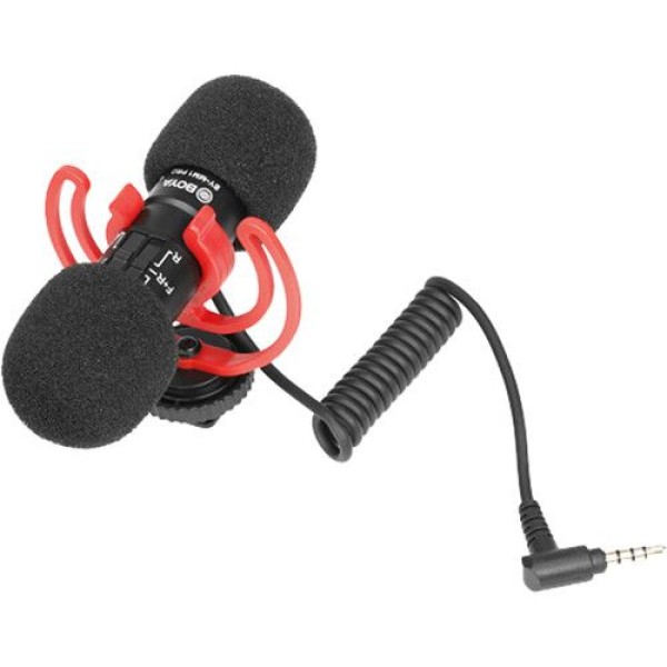 BOYA BY-MM1 PRO ULTRACOMPACT CAMERA-MOUNT DUAL-CAPSULE SHOTGUN MICROPHONE