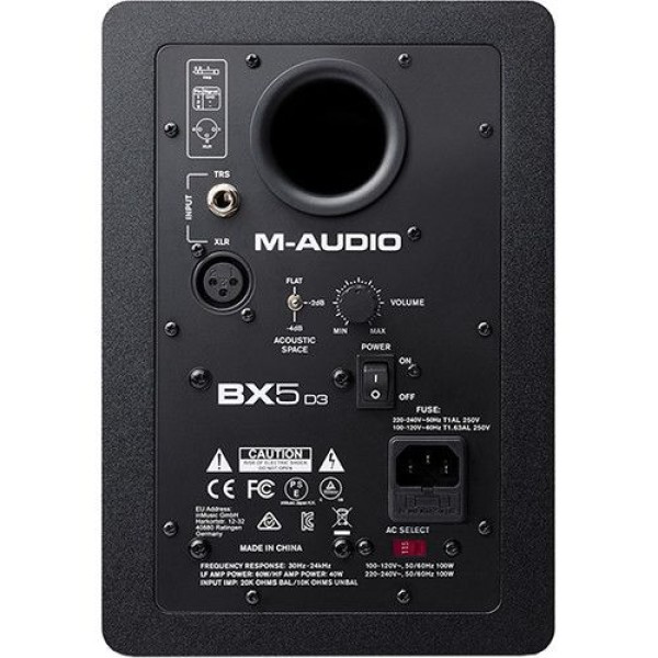 M-AUDIO BX5D3XEU 5" 2-WAY 100W POWERED STUDIO MONITOR (SINGLE)