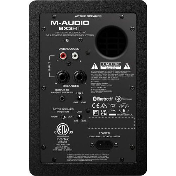 M-AUDIO BX4BT 4.5" 120W STUDIO MONITORS (PAIR)