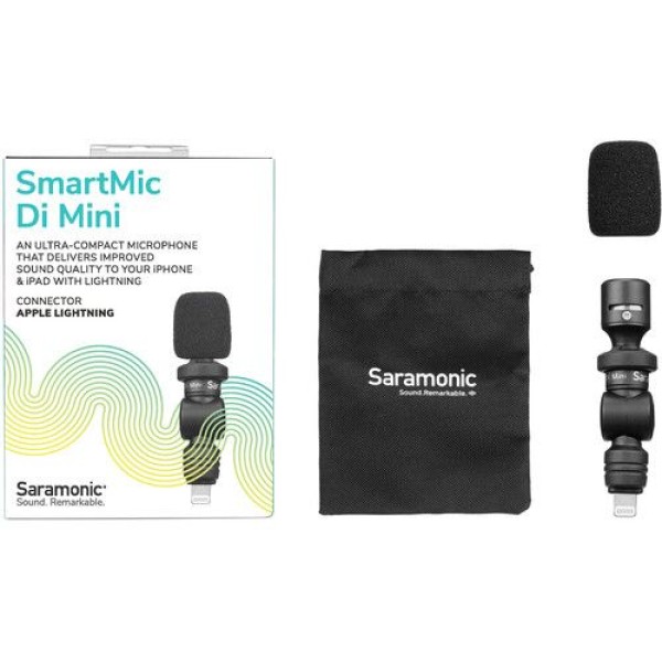 SARAMONIC SMARTMIC DI MINI ULTRA-COMPACT OMNIDIRECTIONAL CONDENSER MICROPHONE WITH LIGHTNING FOR IPHONES & IPADS