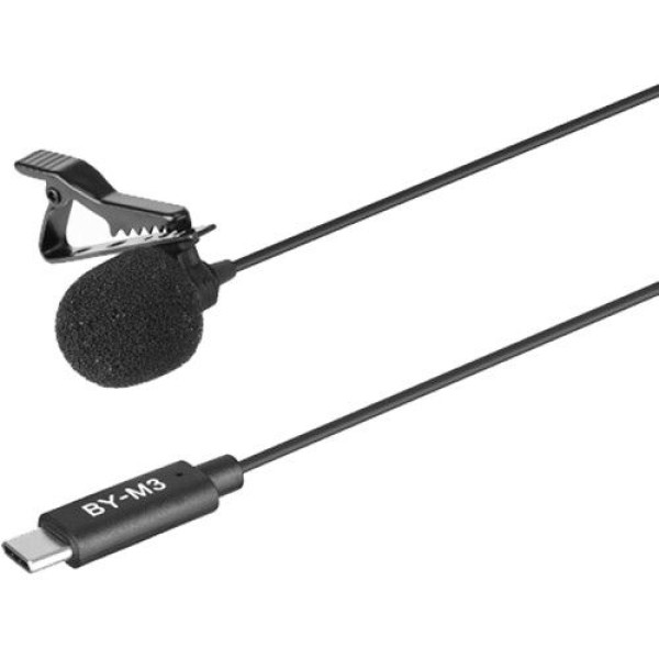 BOYA BY-M3 CLIP-ON LAVALIER MICROPHONE FOR USB-C