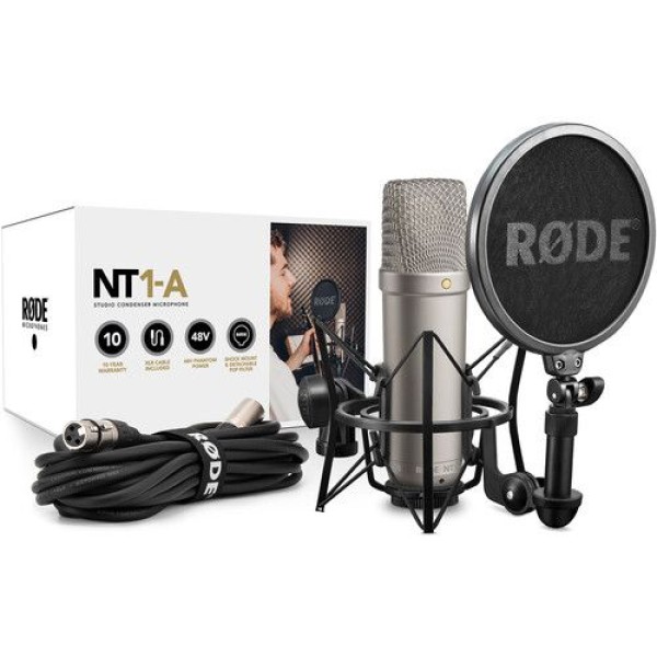 RODE NT1-A CARDIOID CONDENSER MICROPHONE (KIT WITH SMR SHOCKMOUNT)