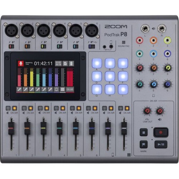 ZOOM PODTRAK P8 PORTABLE MULTITRACK PODCASTING RECORDER