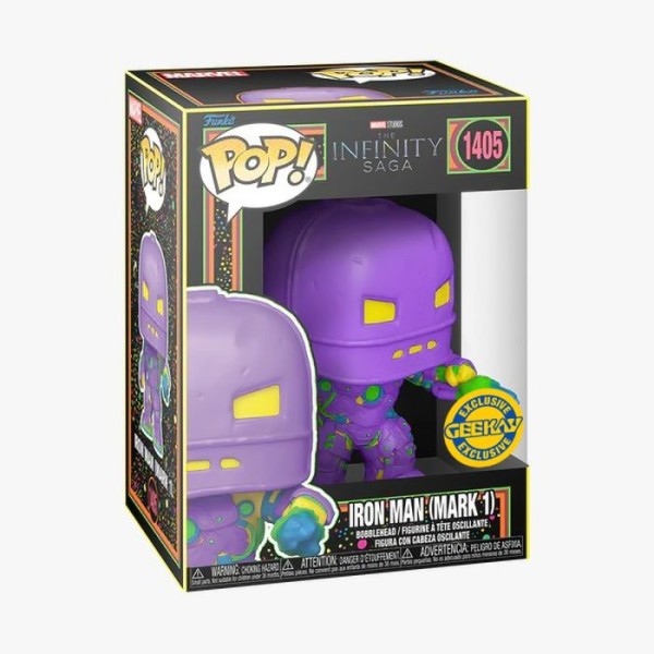 Funko Pop! Marvel: Iron Man Mark 1 Blacklight Vinyl Figures Geekay Exclusive